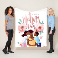 
              Custom Cozy Black Mother's Day Blanket (50 x 60) Premium Blanket Gift for Family Mother with Quotes, Super Soft, and Cozy Blanket
            