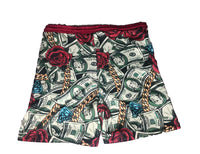 
              Money, Redrose. Chain & Diamond Pattern  - Shorts
            