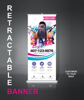 
              Custom Printed Retractable BANNER and STAND
            