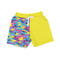 Yellow, Blue, and Pink Camo Pattern - Shorts
